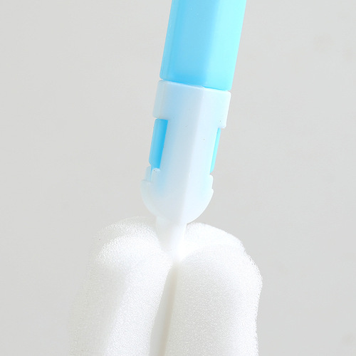 T colorful thickened and lengthened detachable cup brush, plastic cup brush that does not hurt your hands, powerful long-handled decontamination brush
