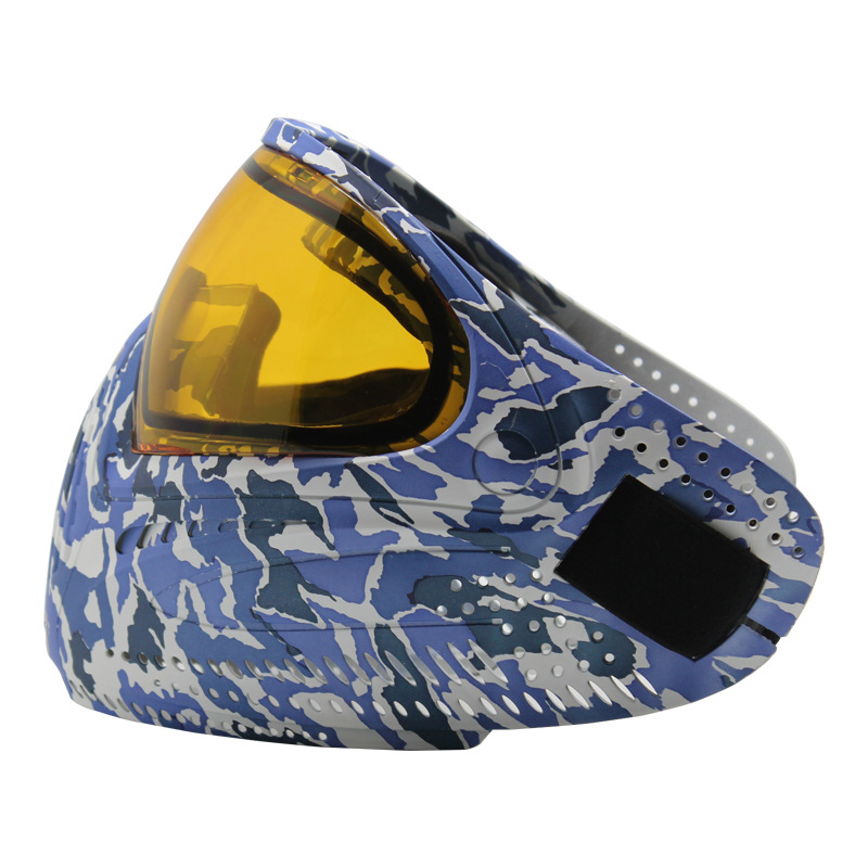 蓝色迷彩一代面罩产地货源CS面罩训练头盔 giro骑行头盔射击防护