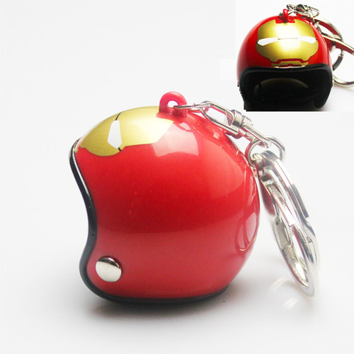 Broken Wind Duck Helmet Keychain White America Team Cap Motorcycle Hat Bicycle Accessories Pendant Fur Ball Doll Accessories