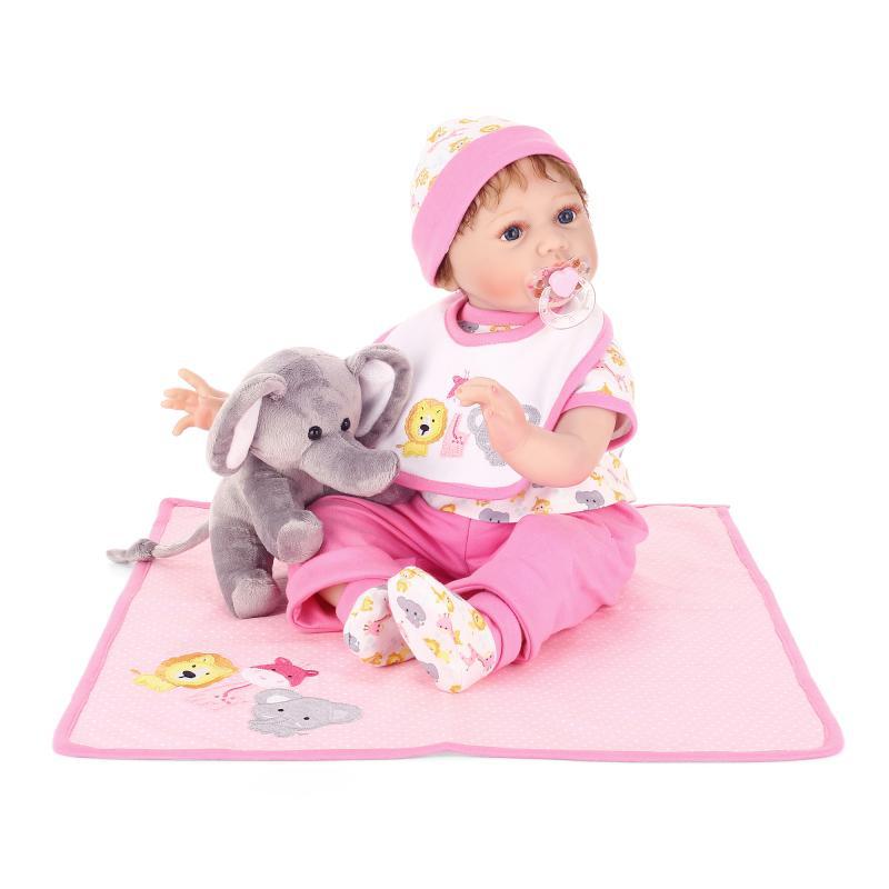 Simulación de bebé de goma suave bebé lindo muñeca realista padre-hijo educación temprana jugar casa juguete regalo