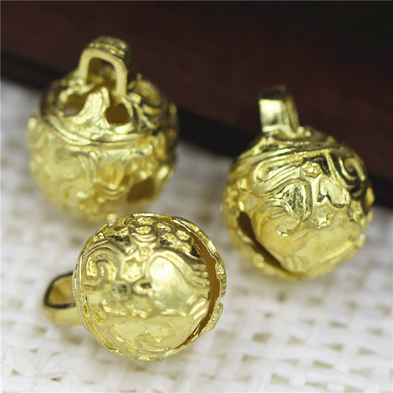 8MM10MM12MM литая медь голова тигра колокольчик DIY ювелирные аксессуары материал креативный брелок багажная подвеска колокольчик