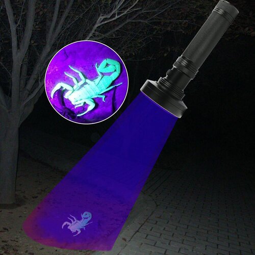 100LED UV purple light flashlight fluorescent agent detection lamp ultraviolet lamp disinfection tobacco and alcohol anti-counterfeiting scorpions