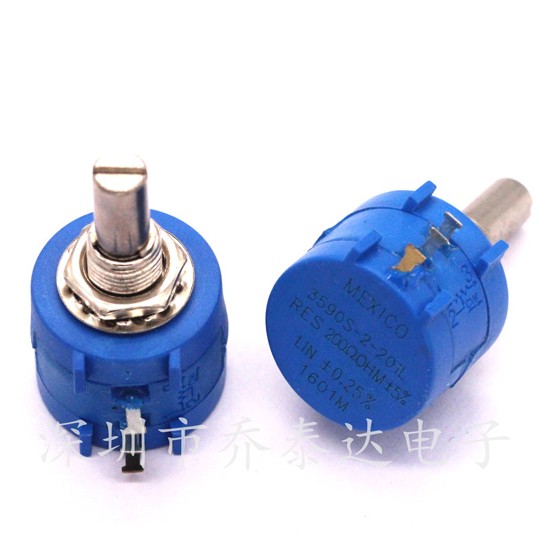 3590S绕线电位器100R 200R 500欧姆103 1K2K5K10K20K50K100K 旋钮