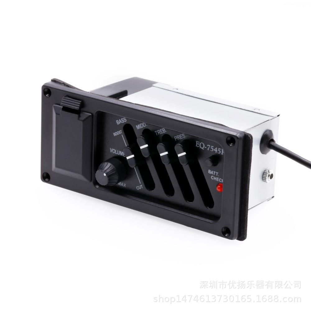 Guitarra folk clásica EQ pickup guitarra de madera caja eléctrica pickup equilibrada EQ 7545R pickup guitarra