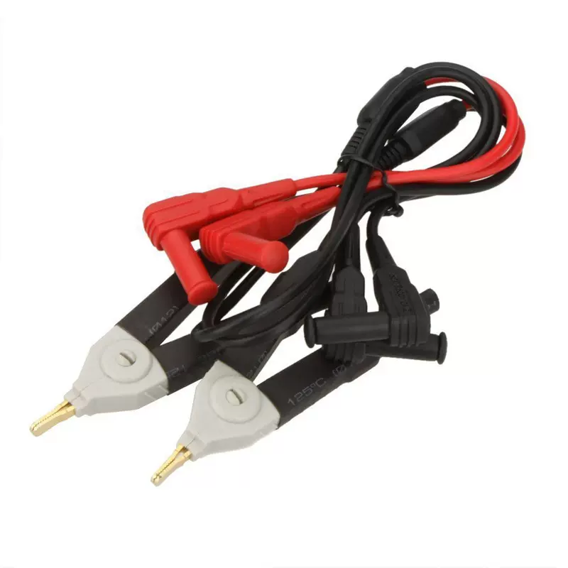 开尔文测试夹万用表电容电感夹四线平口夹纯铜镀金电桥鳄鱼夹子