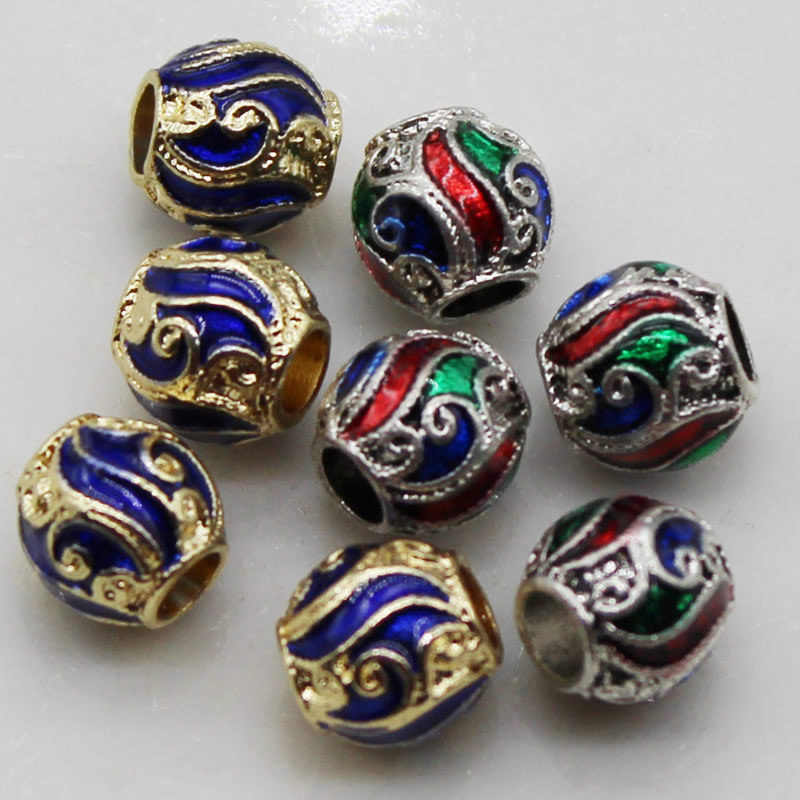 Factory Direct Sale of Golden Scenery Thai Blue Barrel Beads…
