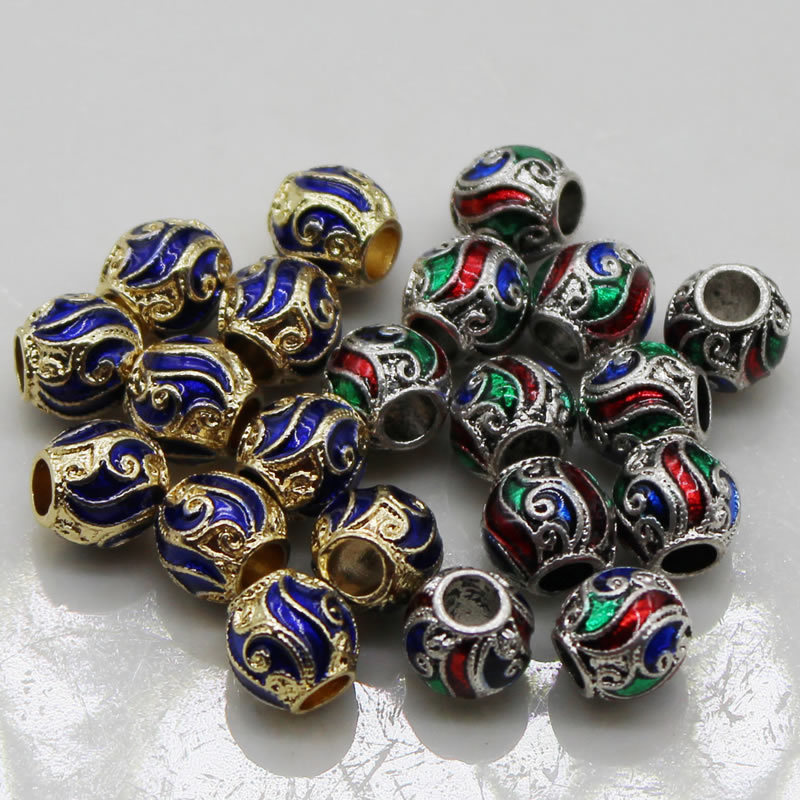 Factory Direct Sale of Golden Scenery Thai Blue Barrel Beads…
