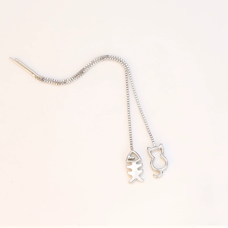 Fashionable cute earrings, 925 sample silver