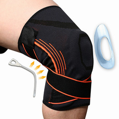Shock-absorbing anti-slip spring pressurized warm knee pads Basketball sports equipment protective gear/pressurized belt silicone knee pads wholesale