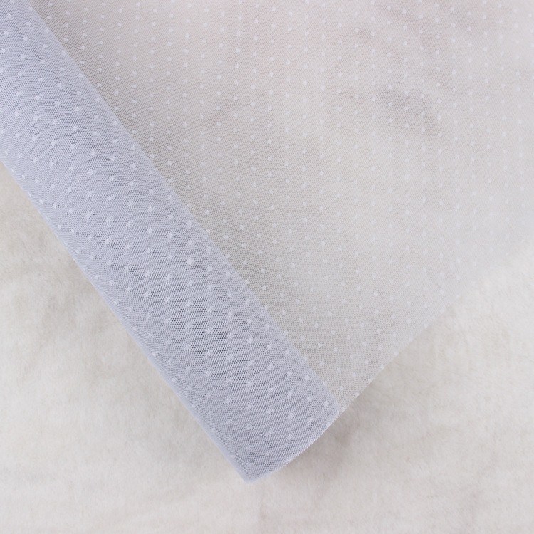 Nueva Corea del Sur multicolor translúcido malla punto hilo boda flor tienda Rosa ramo malla material de papel de embalaje