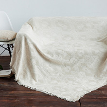 北欧外贸外贸纯棉 休闲毯沙发巾 纯色沙发垫布艺棉特价沙发罩盖毯