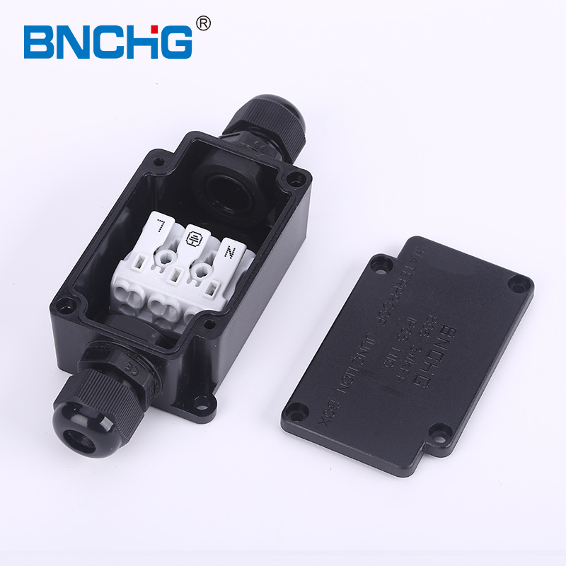 IP65防水接线盒 塑料电缆接线盒 一进一出接线盒 防水连接盒