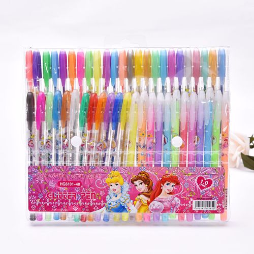 Student stationery set photo album DIY color gel pen, 48-color glitter pen highlighter children's graffiti pen