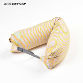 良品舒适颈部靠枕 微粒子U型枕护颈枕 棉天竺氨纶面料外套