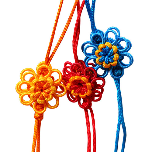 Small Chinese Knot DIY Crafts Sunflower Chinese Knot Tassel Car Pendant Accessories