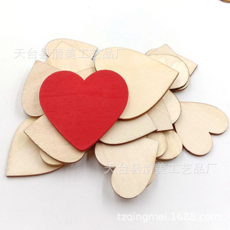 Botón de corazón de melocotón, decoración no porosa 40.60 Tronco de corazón de melocotón 60 corazón de melocotón rojo mezclado 134 piezas por paquete