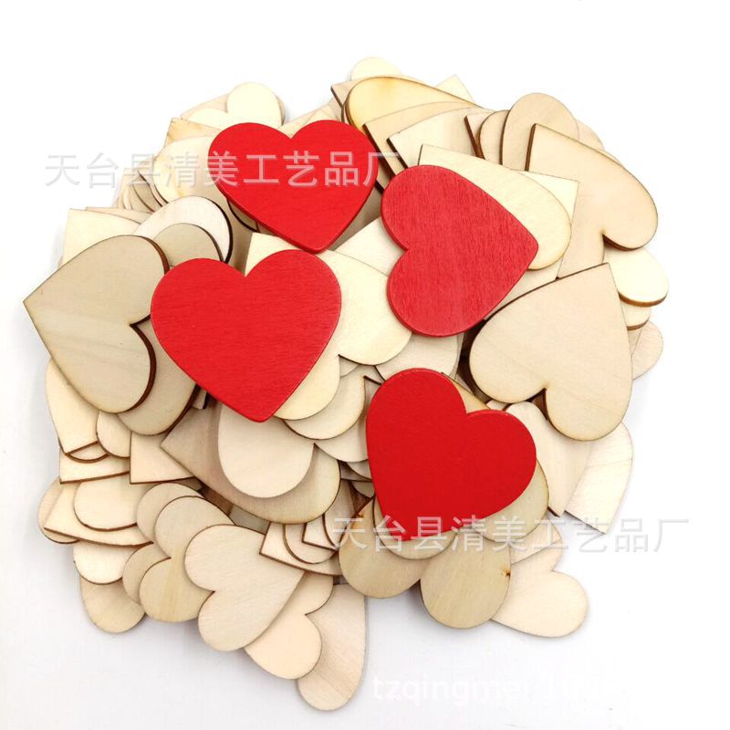 Botón de corazón de melocotón, decoración no porosa 40.60 Tronco de corazón de melocotón 60 corazón de melocotón rojo mezclado 134 piezas por paquete