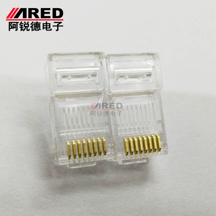 Защита окружающей среды большой медный лист супер шесть типов сети Хрустальная головка CAT6 Gigabit Crystal Head Шесть типов неэкранированной хрустальной головки