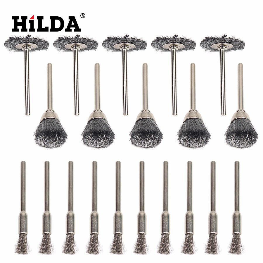 Fuente de la fábrica metal derusting limpieza pulido cabeza de pulido talla de madera desbarbado eléctrico de molienda de mano taladro eléctrico banco de molienda cepillo de alambre