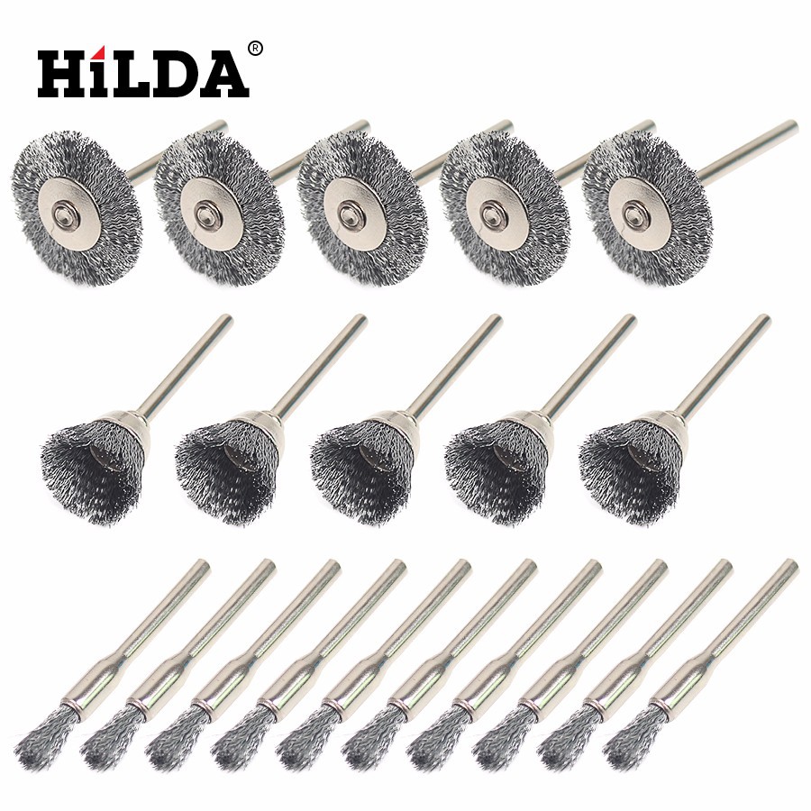 Fuente de la fábrica metal derusting limpieza pulido cabeza de pulido talla de madera desbarbado eléctrico de molienda de mano taladro eléctrico banco de molienda cepillo de alambre