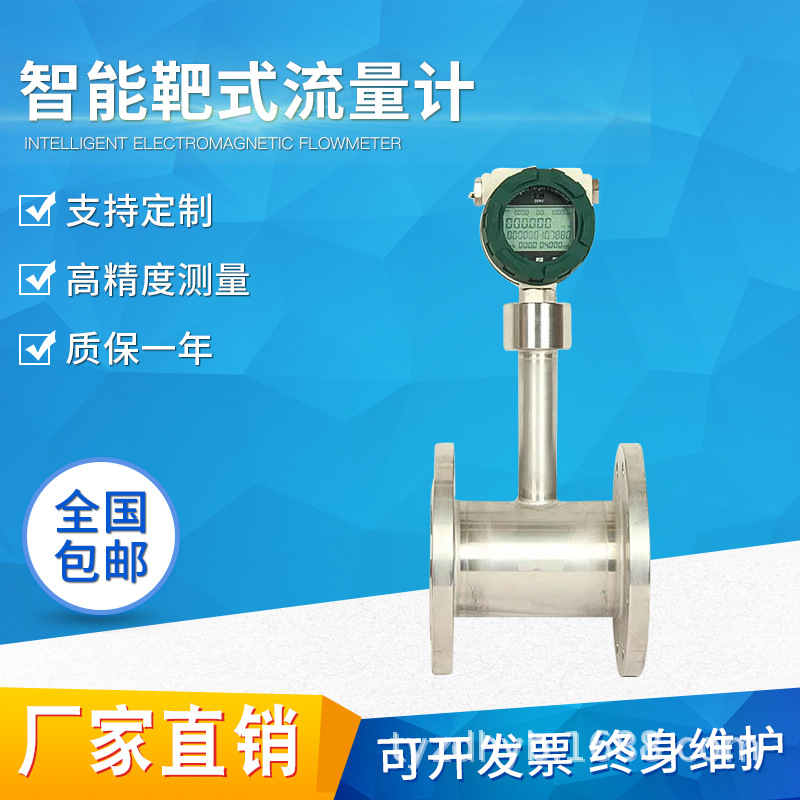 智能靶式空气氮气流沥青蒸汽天然气一体分体式高粘度流量计DN50