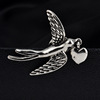 Fashionable high-end brooch with letters lapel pin, pin, accessory, English letters, Korean style, simple and elegant design