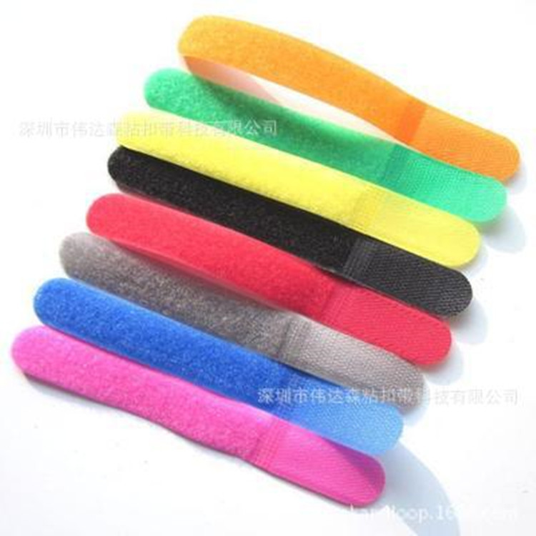 厂家供应各种魔术贴理线扎带绑带可印LOGO尼龙电压U型魔术贴扎带