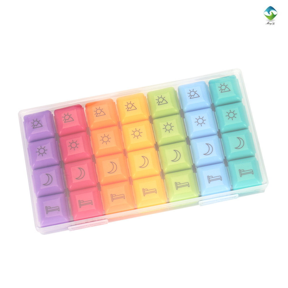 一周7天28格药盒便携式家庭用大容量保健盒 独立