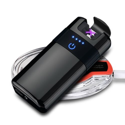 Factory direct sales internet celebrity trendy wireless charging dual laser induction arc lighter creative personalized gift
