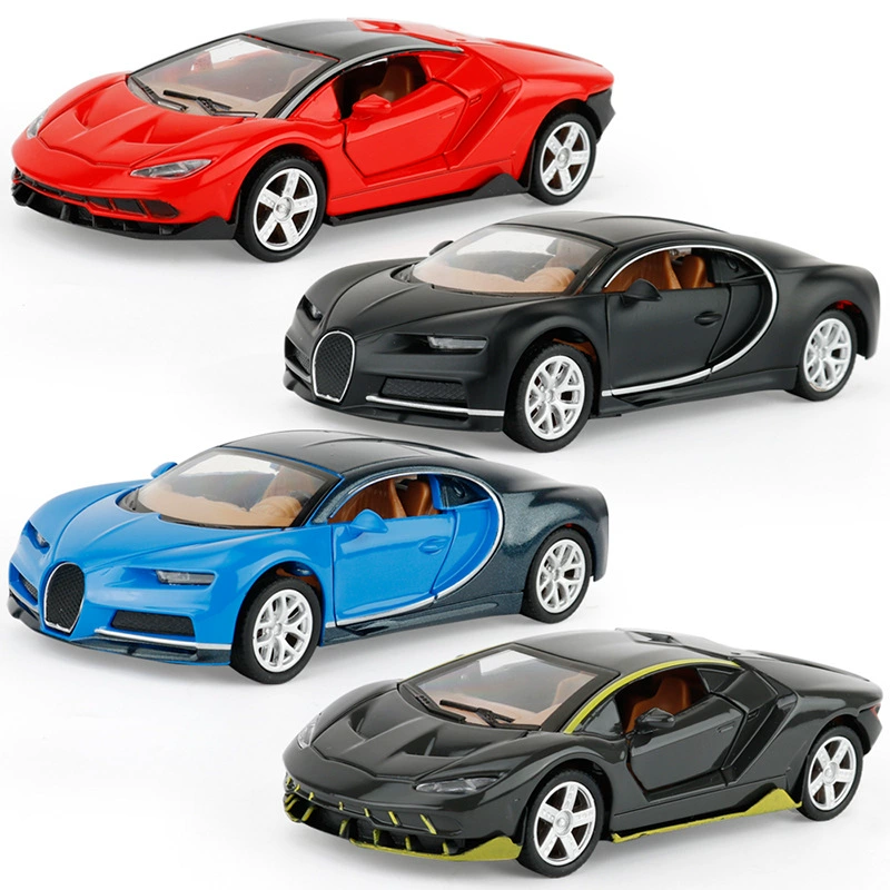 Заводская цена прямая поставка 1:36 модель спортивной машины Bugatti из сплава, имитация, декор для торта