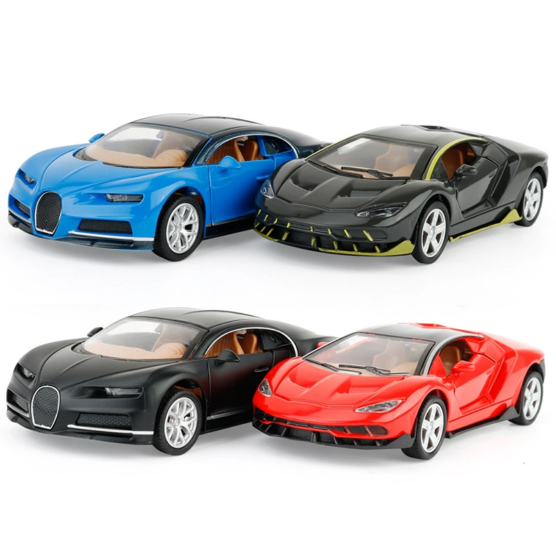 Заводская цена прямая поставка 1:36 модель спортивной машины Bugatti из сплава, имитация, декор для торта