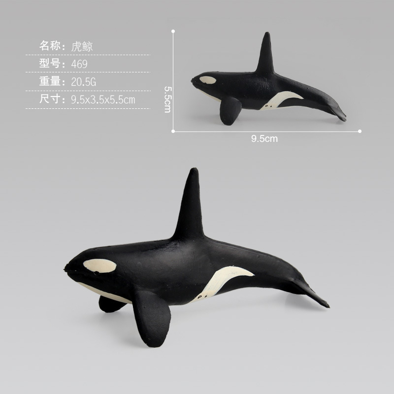 Venta caliente transfronteriza simulación animal marino modelo sólido delfín pez payasos tortuga tiburón adornos creativos