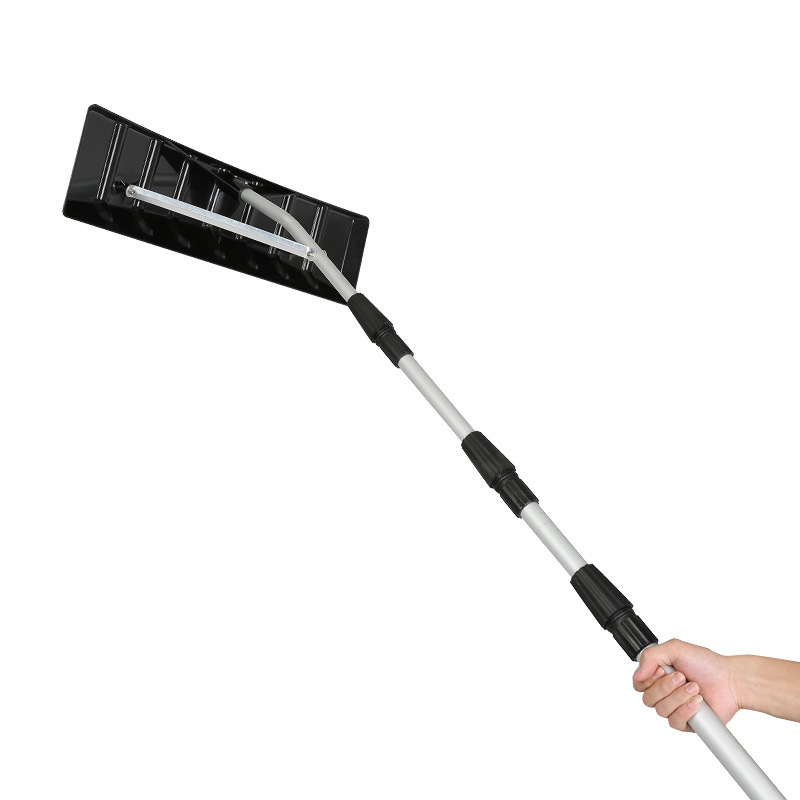厂家直销多功能可伸缩结实耐用防滑铝杆屋顶雪耙 可批发屋顶雪刮