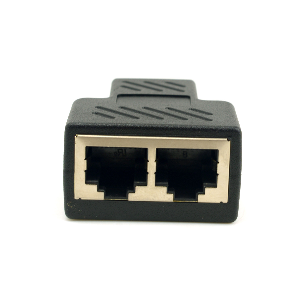 Con blindaje CAT6 RJ45 Red de tres vías cabeza de extensión de cable de red un minuto dos adaptador divisor al por mayor
