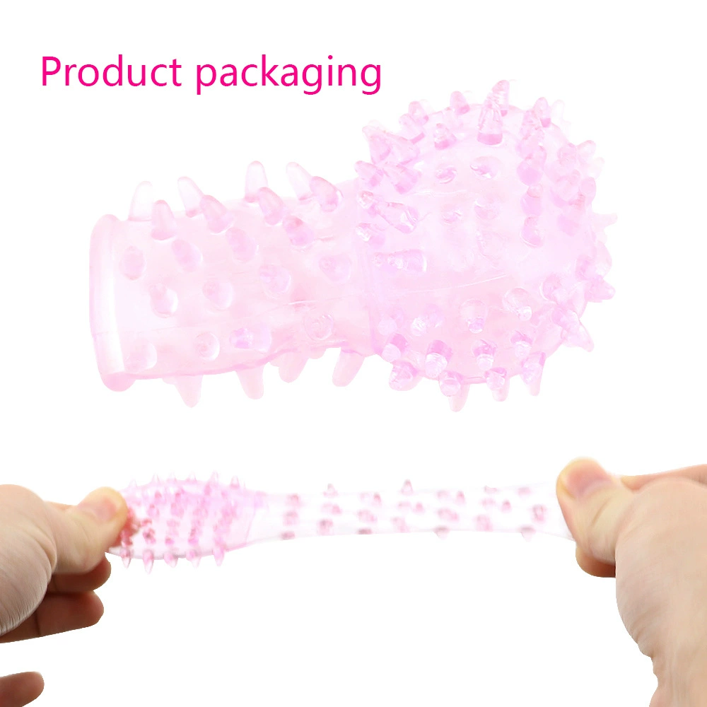 Finger Sleeve Spiky Crystal, Soft Elastic Material, One Size (Random Color)