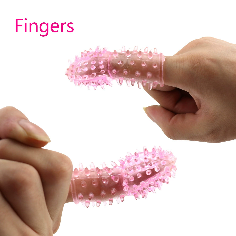 Finger Sleeve Spiky Crystal, Soft Elastic Material, One Size (Random Color)