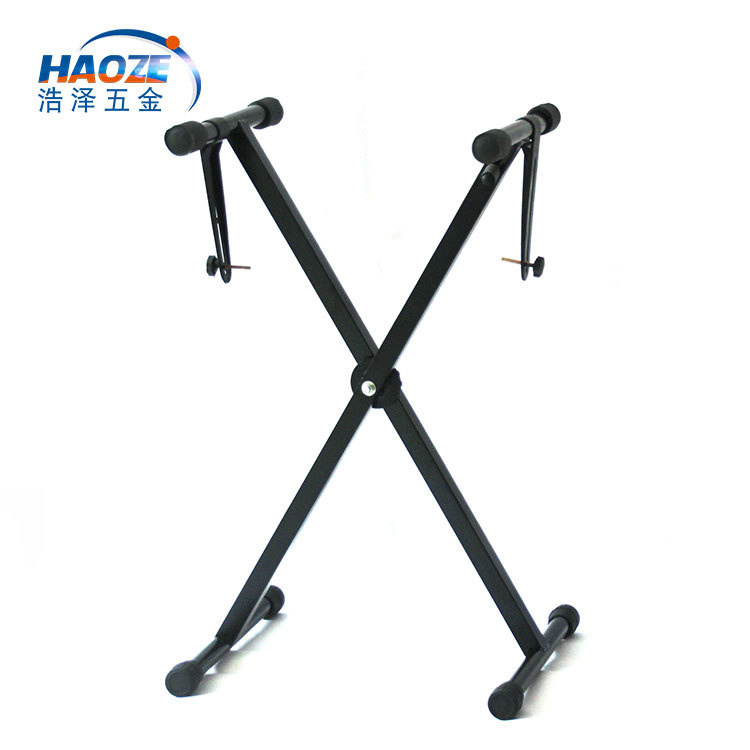 X-tipo de un solo tubo de órgano electrónico estante de 25mm plegable portátil jugando teclado estante de órgano electrónico al por mayor