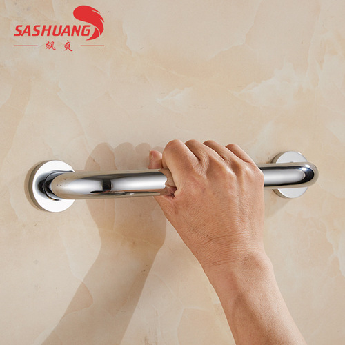 Bathroom toilet handrail for the elderly with knurled copper handrail European style electroplated black gold handrail handle bathroom