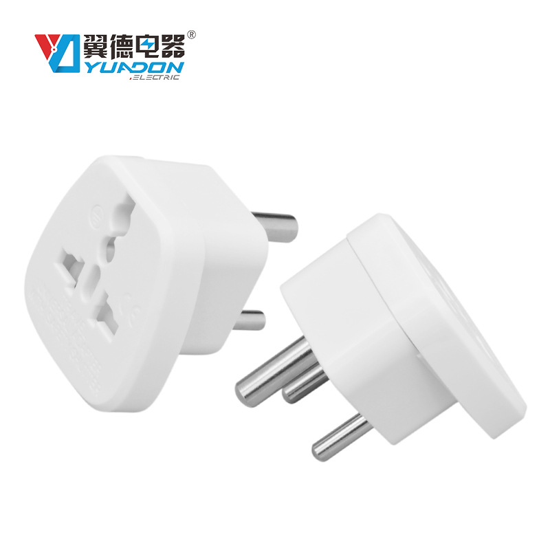 多国转小南非插脚转换插头10A250V 高品质三圆脚印度标小南非插头