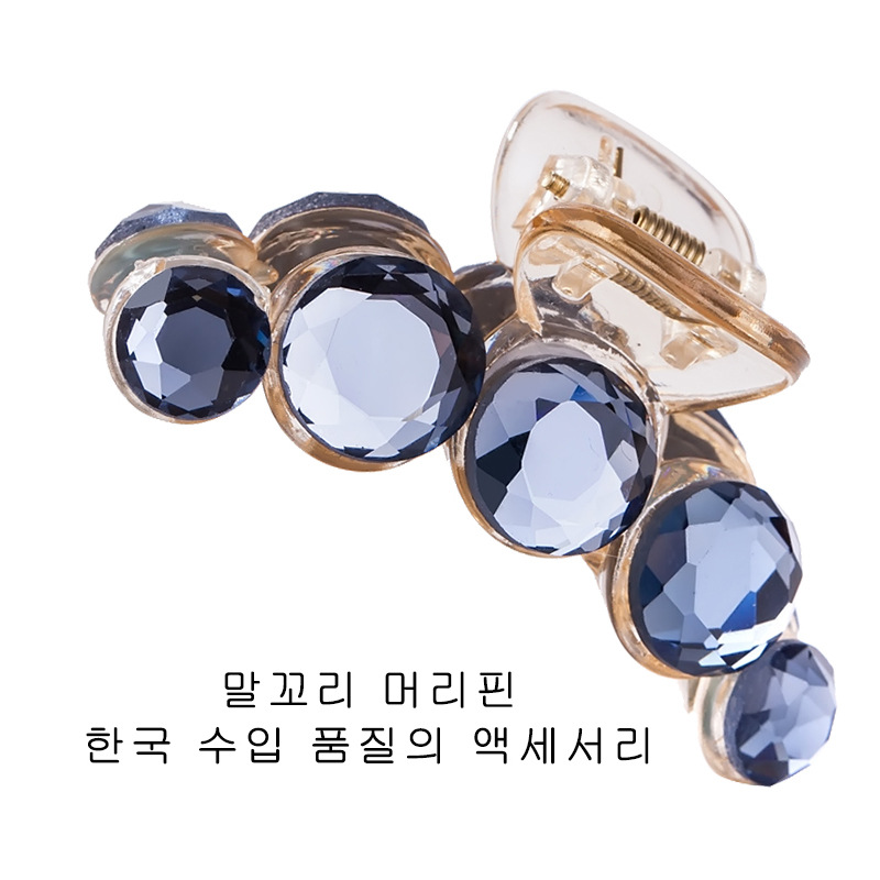 Japanese and Korean Summer Hot-Selling Medium Crystal Gripper Cross-Border Girls Fashion Gripper Back of the Head Crystal Hair Gripper for Bathing