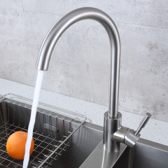 304 Round Three-Way Mixing Faucet, Cold and Hot Water Mixing Faucet, Rotateable Kitchen Sink Faucet, Bathroom Hardware Bestseller