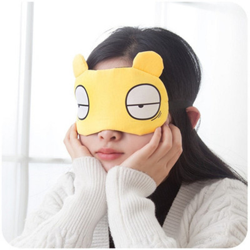 Dibujos animados lindo hielo comprimir sueño sombreado bolsa de hielo máscara de ojo frío transpirable dormir máscara de ojo aliviar la fatiga ocular