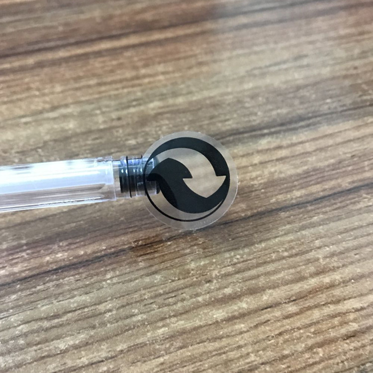 20MM圆形透明箭头循环使用标签 外箱箭头循环标识封口贴纸印刷