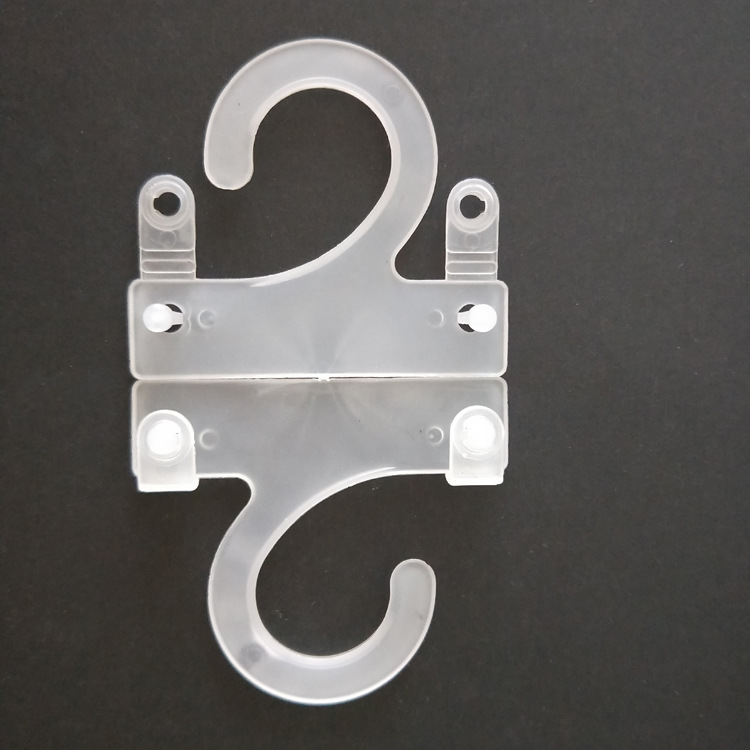 厂家批发透明塑料袜子挂钩 包装袋双按扣挂钩 pp挂钩 飞机孔挂钩