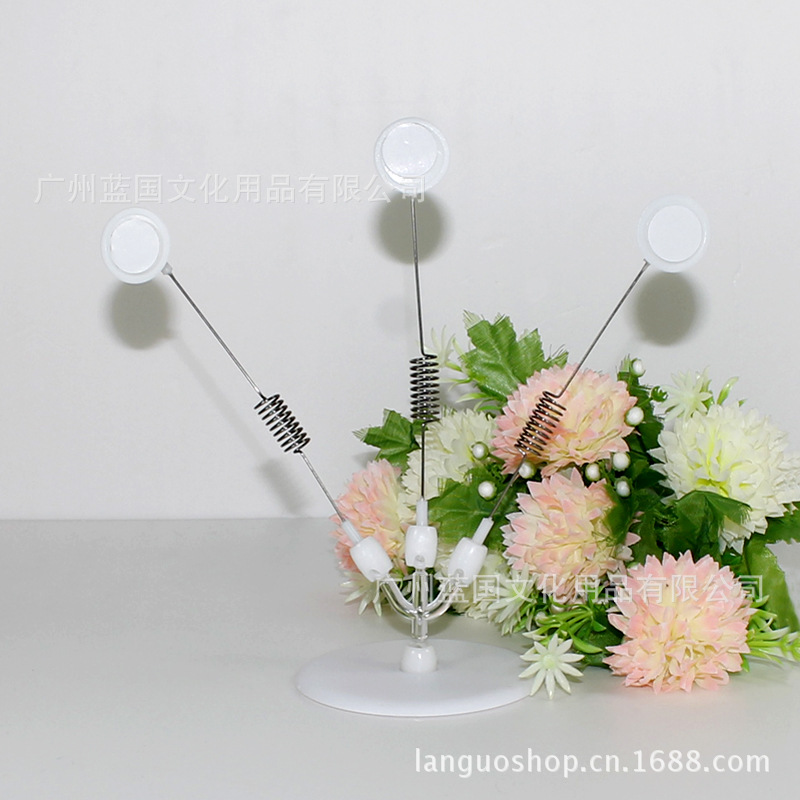 佛山蓝国 POP圆盘三边弹簧展示跳跳卡 专用广告贴头夹子 造型新颖