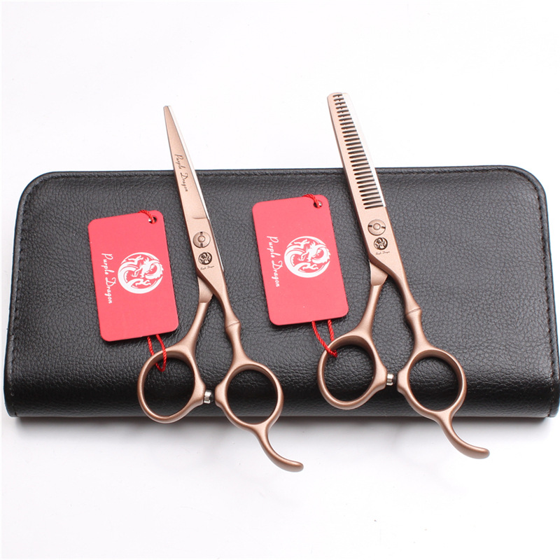 Zilong hair salon professional bamboo handle haircut scissors 5.5 inch flat cut teeth hairdressing bangs thin cut 6 inch scissors
