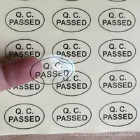 Прозрачная наклейка для запечатывания QC PASSED прозрачная наклейка 30*20 мм овальная наклейка QC