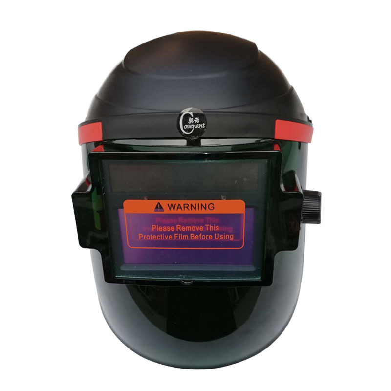 工厂热销产品头戴式太阳能自动变光氩弧焊面罩可更换电池焊接防护