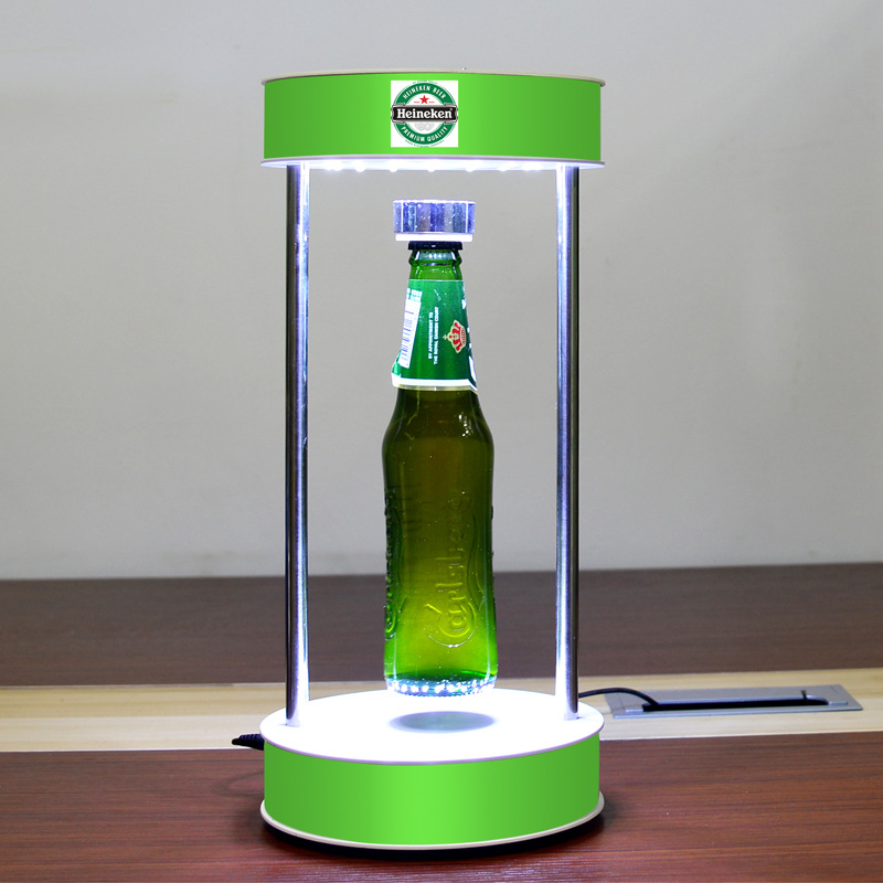 磁悬浮酒瓶展示架悬浮啤酒新奇创意广告展示用品工艺品亚克力摆件