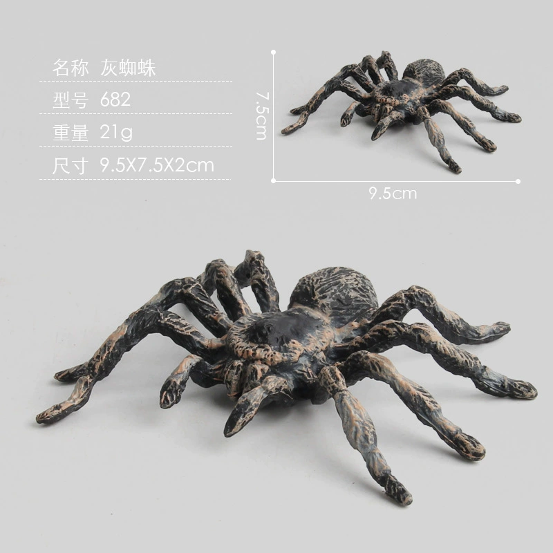 Cross -border hot selling simulation wild insect animal spider model gray -blue poison spider big spider spider tideline static ornaments